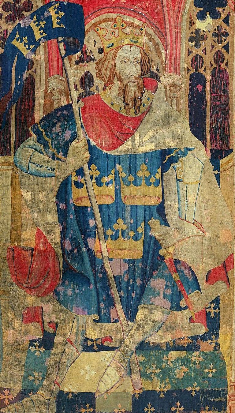 Kuningas Arthuri kujutis keskaegsel vaibal / wikipedia.org