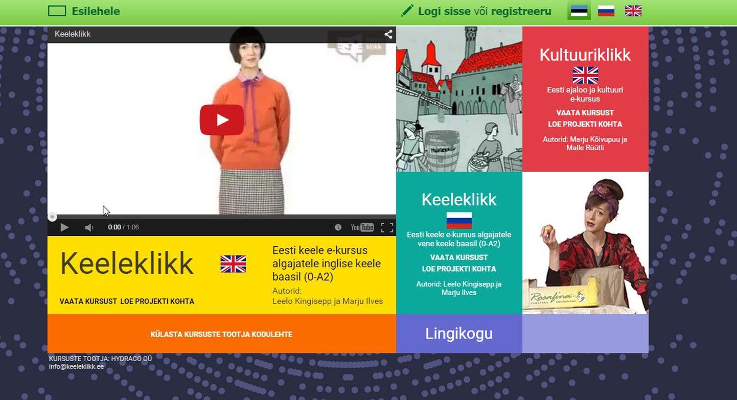 Бесплатный онлайн курс эстонского языка "Keeleklikk"
