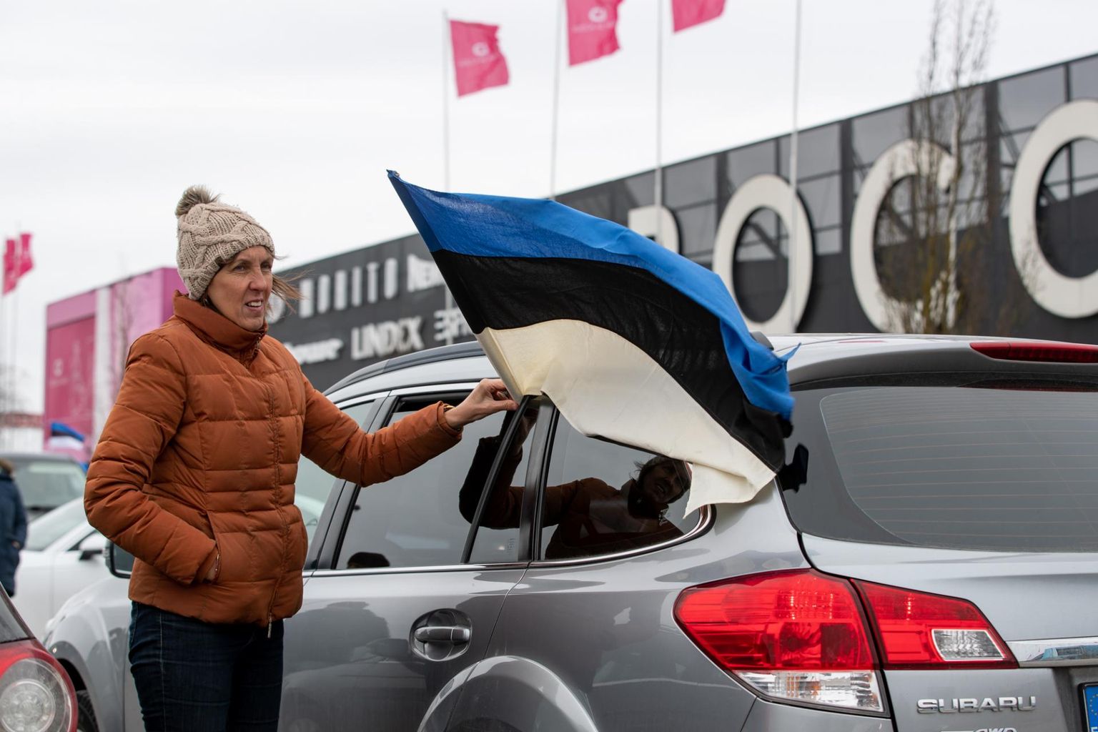 20.03.2021. Tallinn. Meeleavaldus "Sõidame Eestimaa vabaks" Rocca al Mare parklas. Foto Eero Vabamägi, Postimees FOTO: Eero Vabamägi