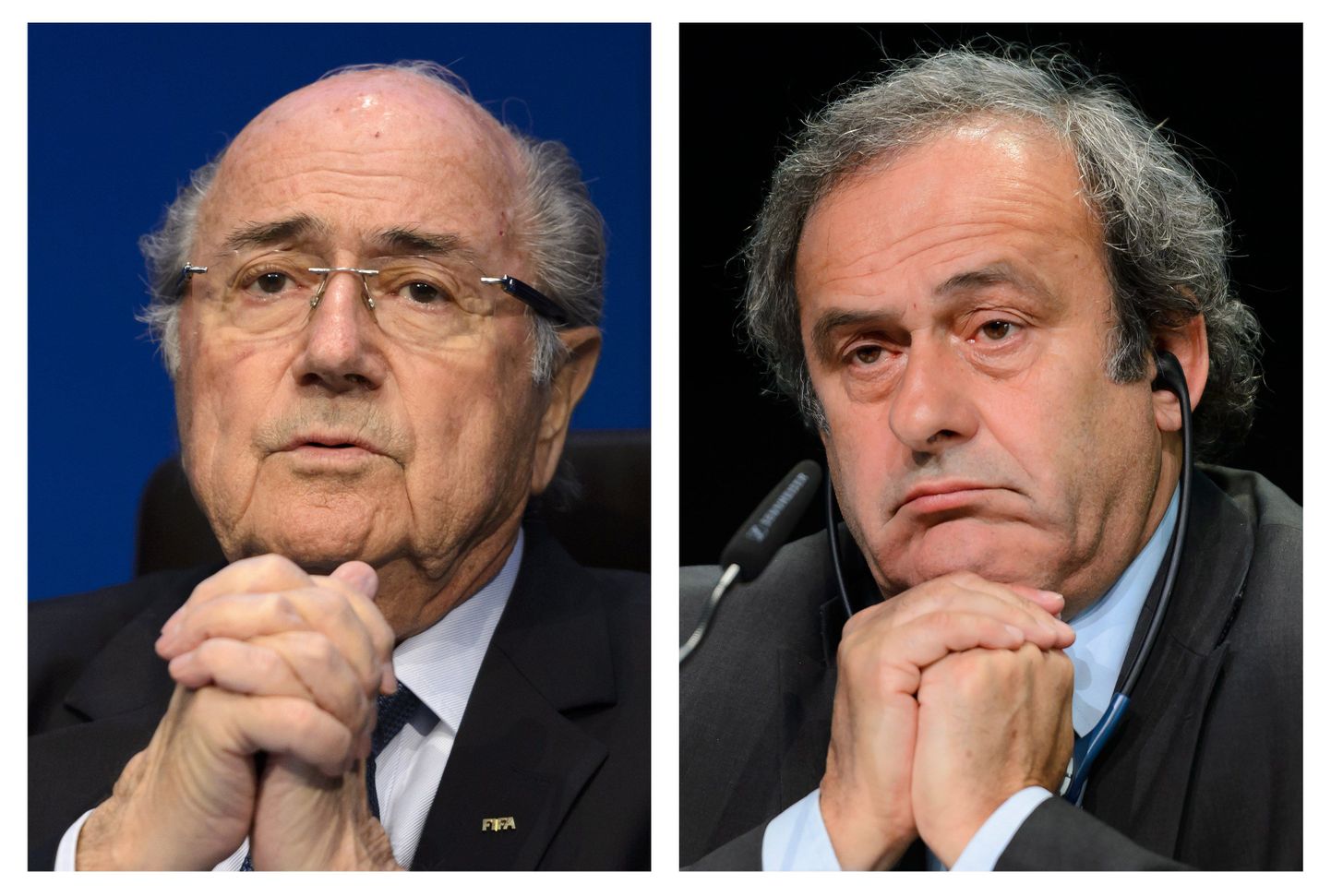 Sepp Blatter (vasakul) ja Michel Platini