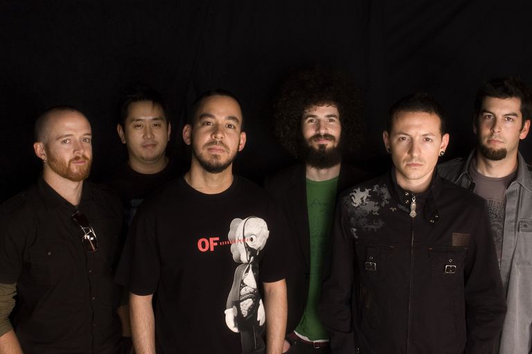 Linkin Park, Dave «Phoenix» Farrell, Joe Hahn, Mike Shinoda, Brad Delson, Chester Bennington ja Rob Bourdon / Jim Cooper Scanpix