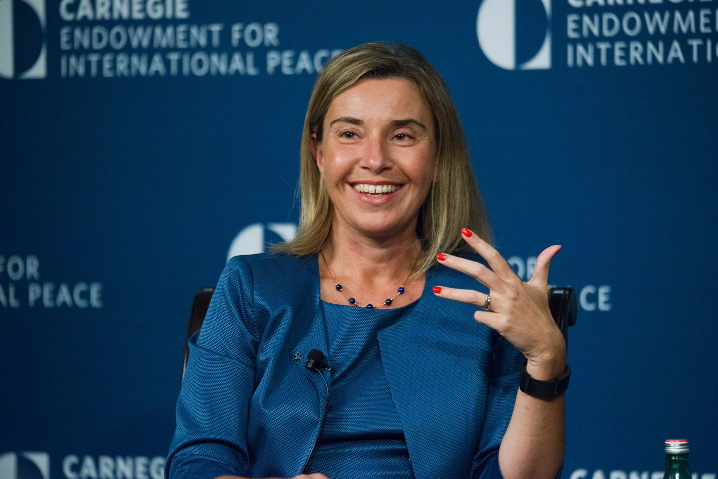 EL-i välispoliitikajuht Federica Mogherini esinemas USA mõttekojas Carnegie Endowment of International Peace.