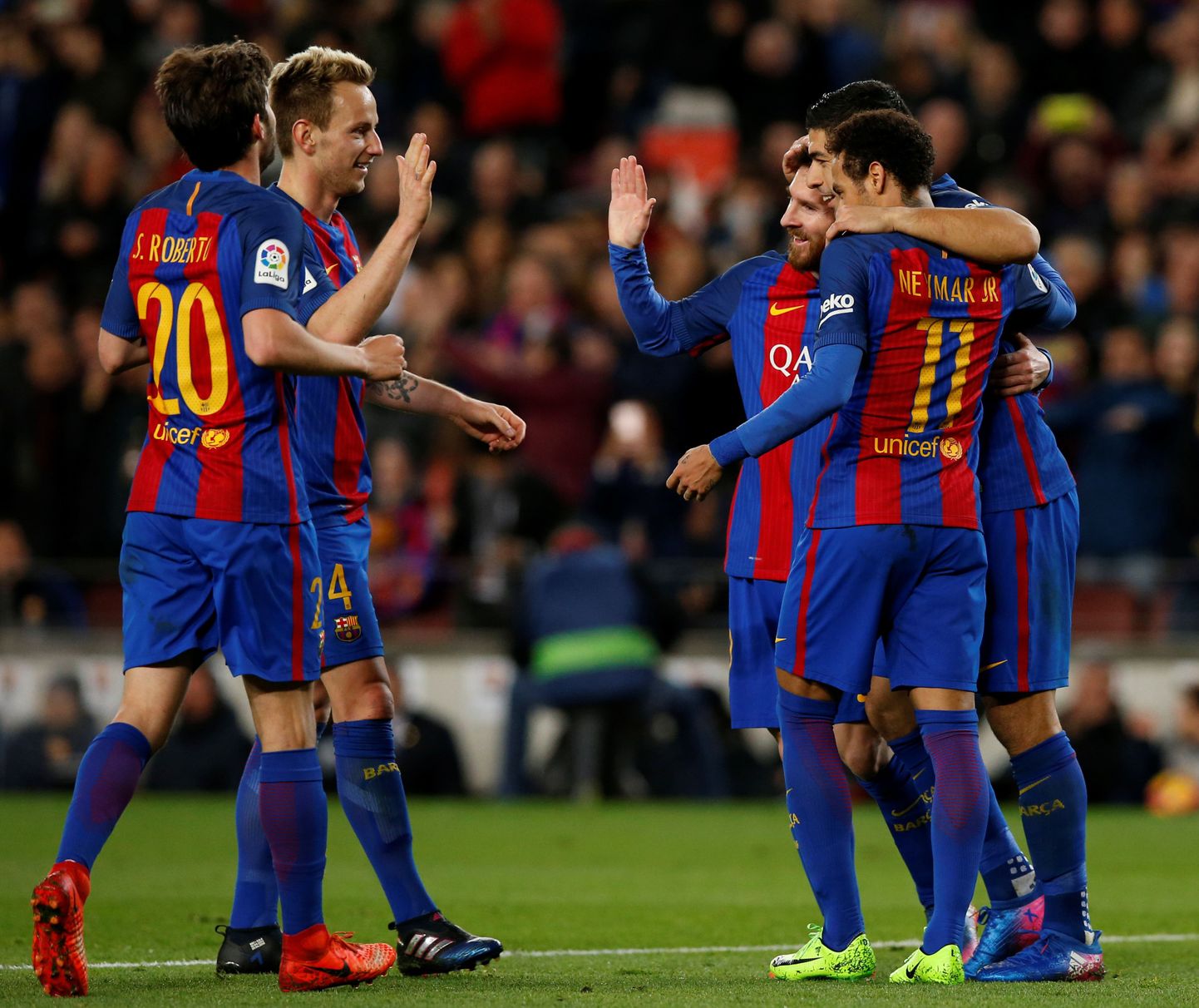 Barcelona meeskond kohtumises Celta Vigo vastu.