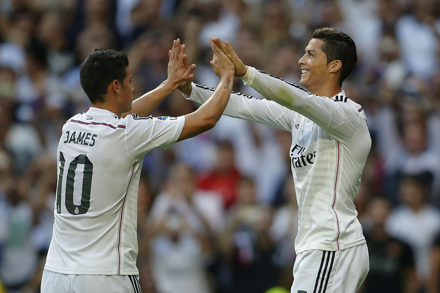 James Rodriguez ja Cristiano Ronaldo.