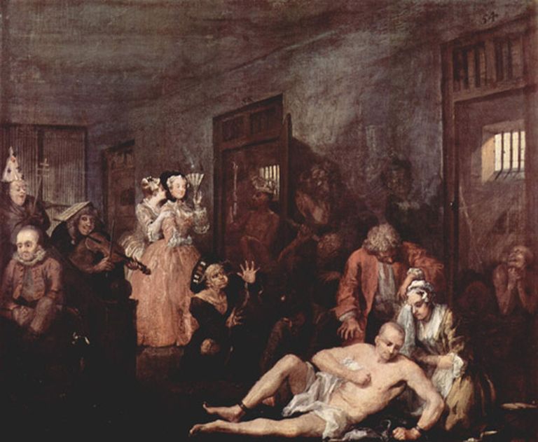 Angļu gleznotājs Viljams Hogārts ( 1697. - 1764.)  “Bedlamas hospitālis” 