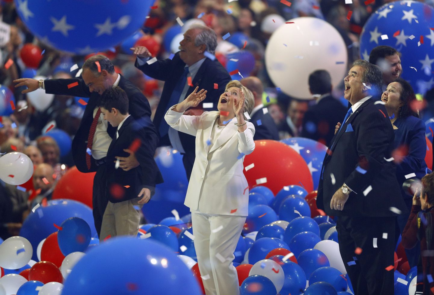 Hillary Clinton USA demokraatide parteikongressil.