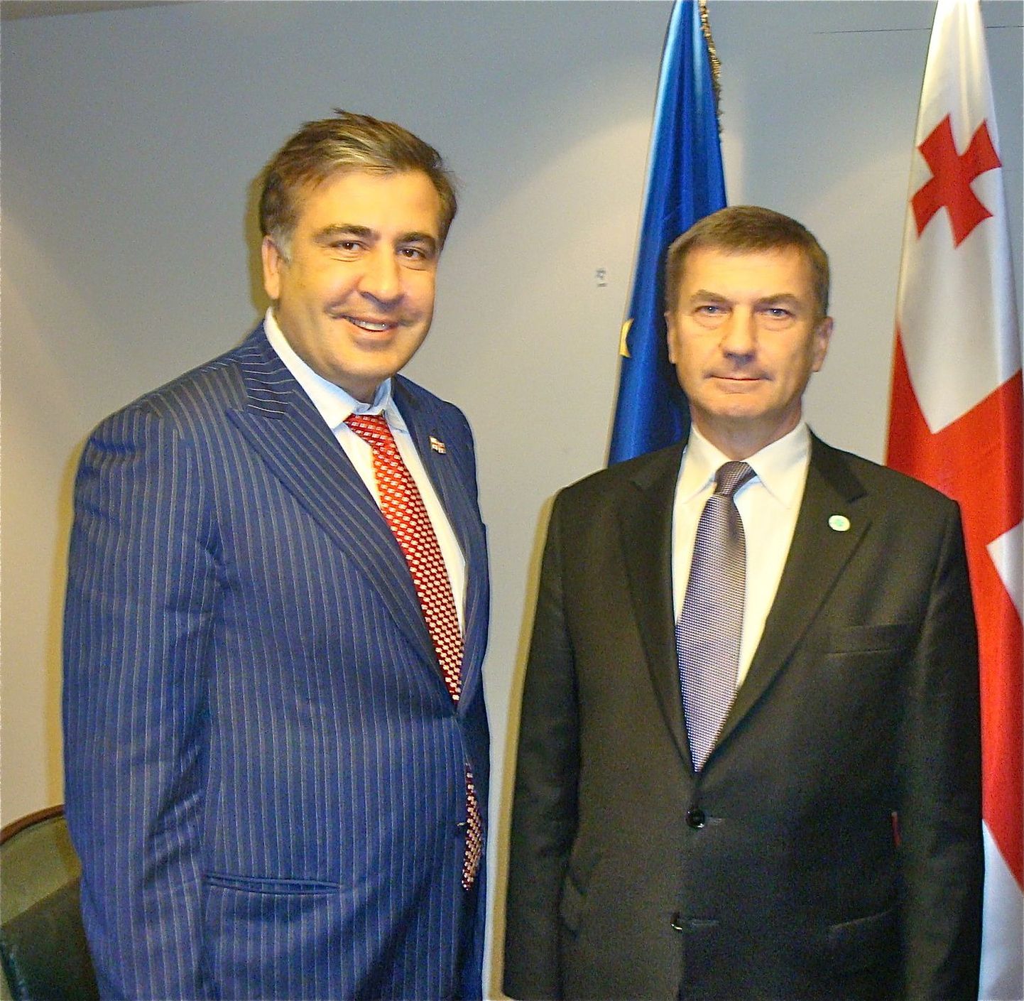 Ansip kohtus Gruusia presidendi Saakašviliga.