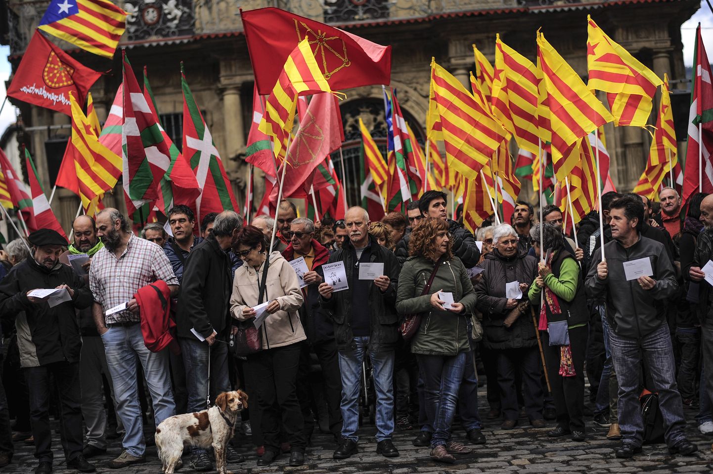 Kataloonia iseseisvuse pooldajad möödunud novembris Pamplonas.