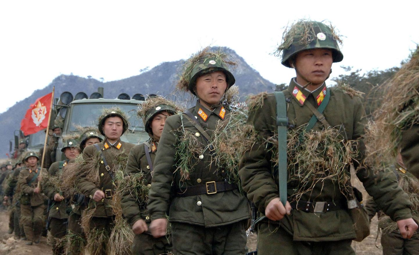 Põhja-Korea sõdurid treeningul.