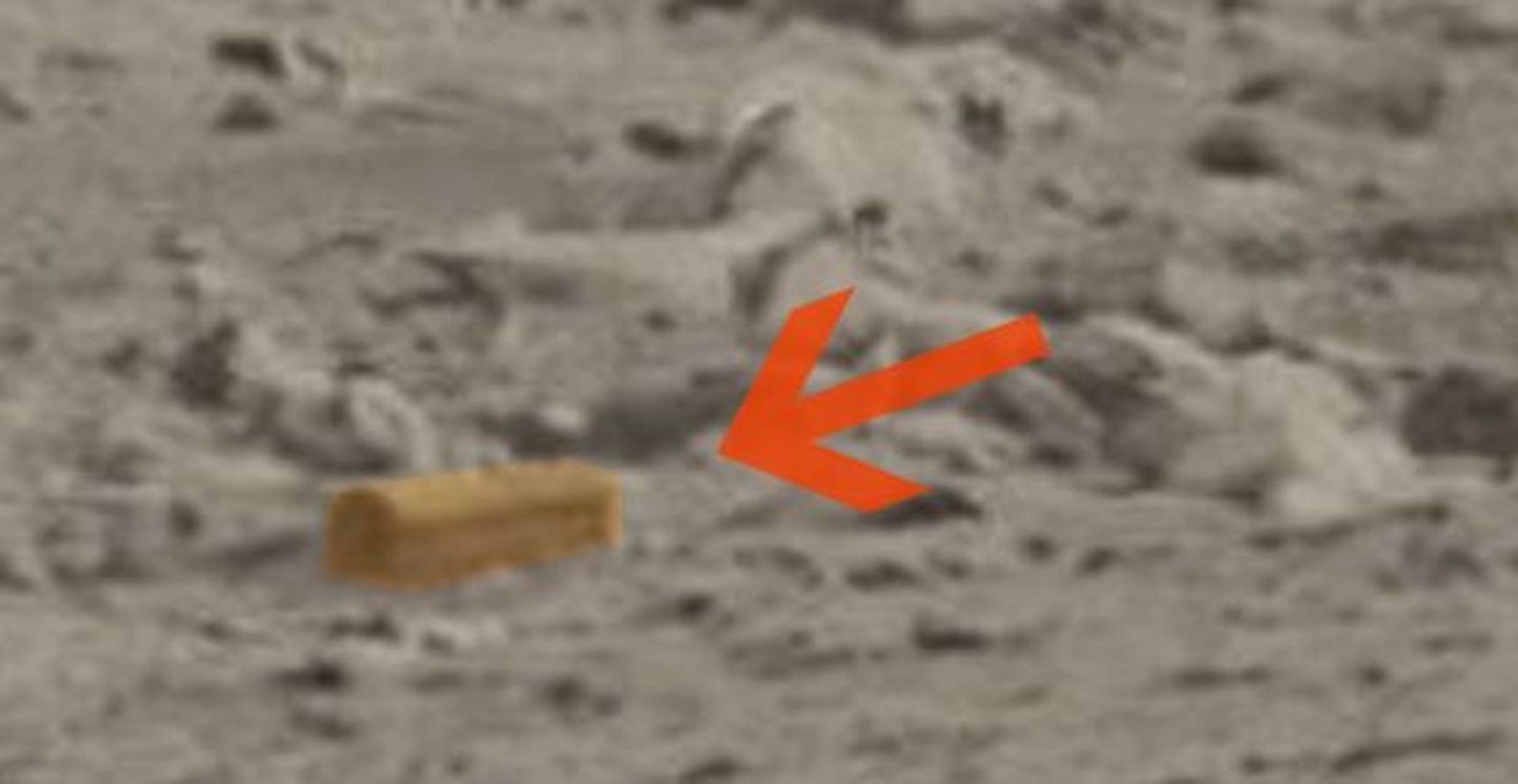 Foto Marsist, millel on esile toodud uus leitud objekt