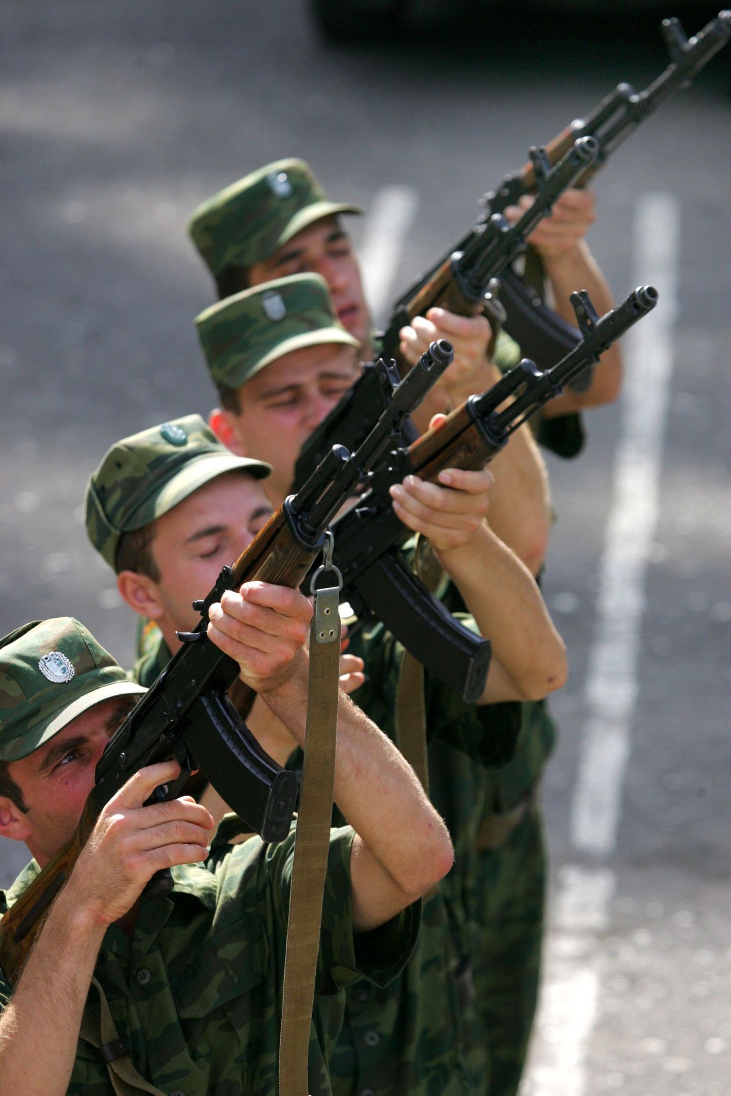Separatistliku Abhaasia sõdurid.