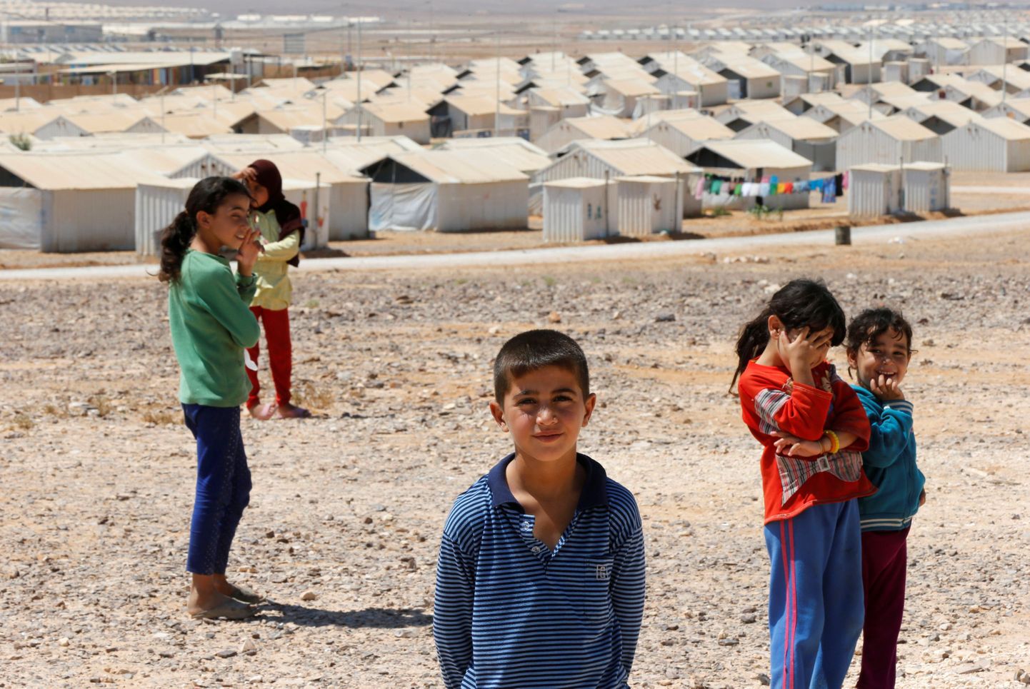 Süüria lapsed Jordaanias Azraqi põgenikelaagris