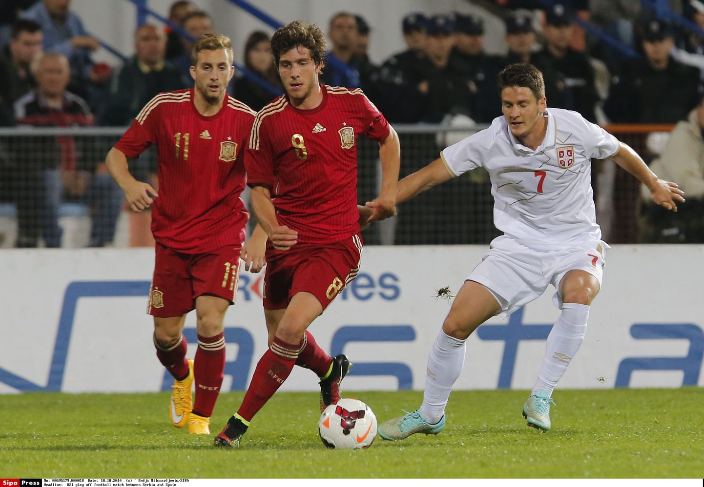 Hispaania U21 koondise mängumees Roberto Sergi kohtumises Serbia vastu
