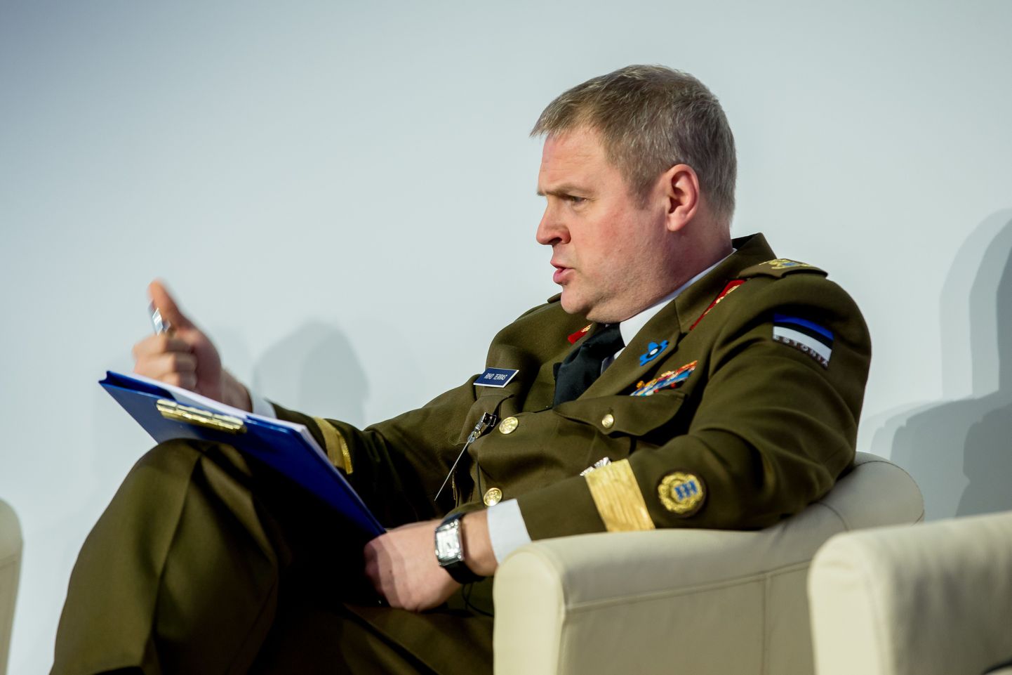 Kaitseväe juhataja kindralmajor Riho Terras Lennart Meri konverentsil Tallinnas.