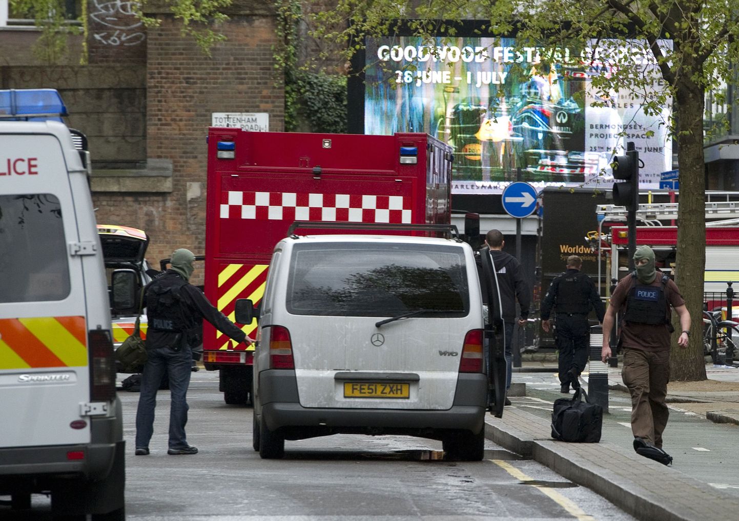 Londoni politsei vahistas kesklinnas segadust külvanud mehe.
