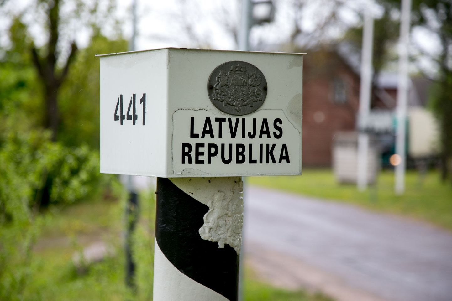 Piiripost Eesti-Läti piiril.
