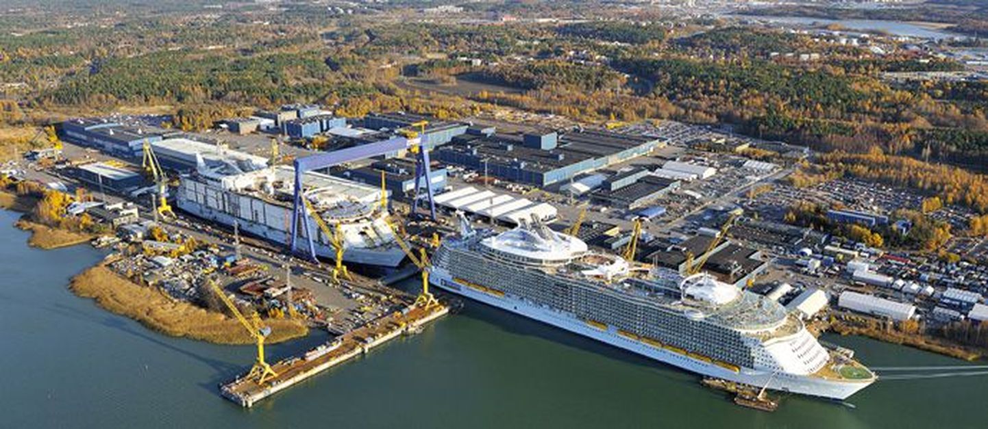 STX Turu laevatehas. Laevatehaste suured lepingud suurendasid Soome tööstustellimuste mahtu septembris poole võrra.