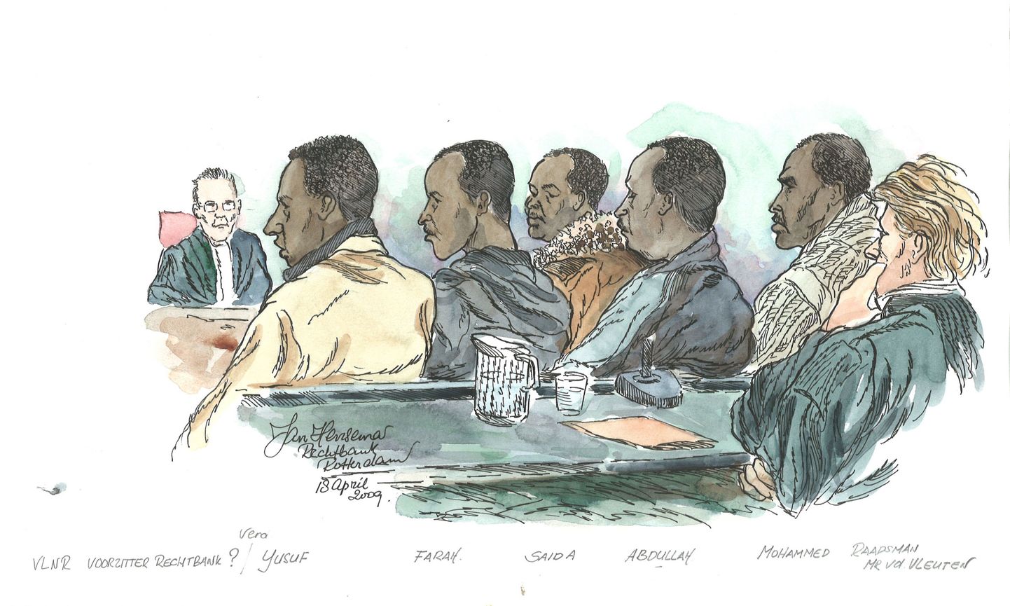 Viis somaallast Hollandi kohtus.