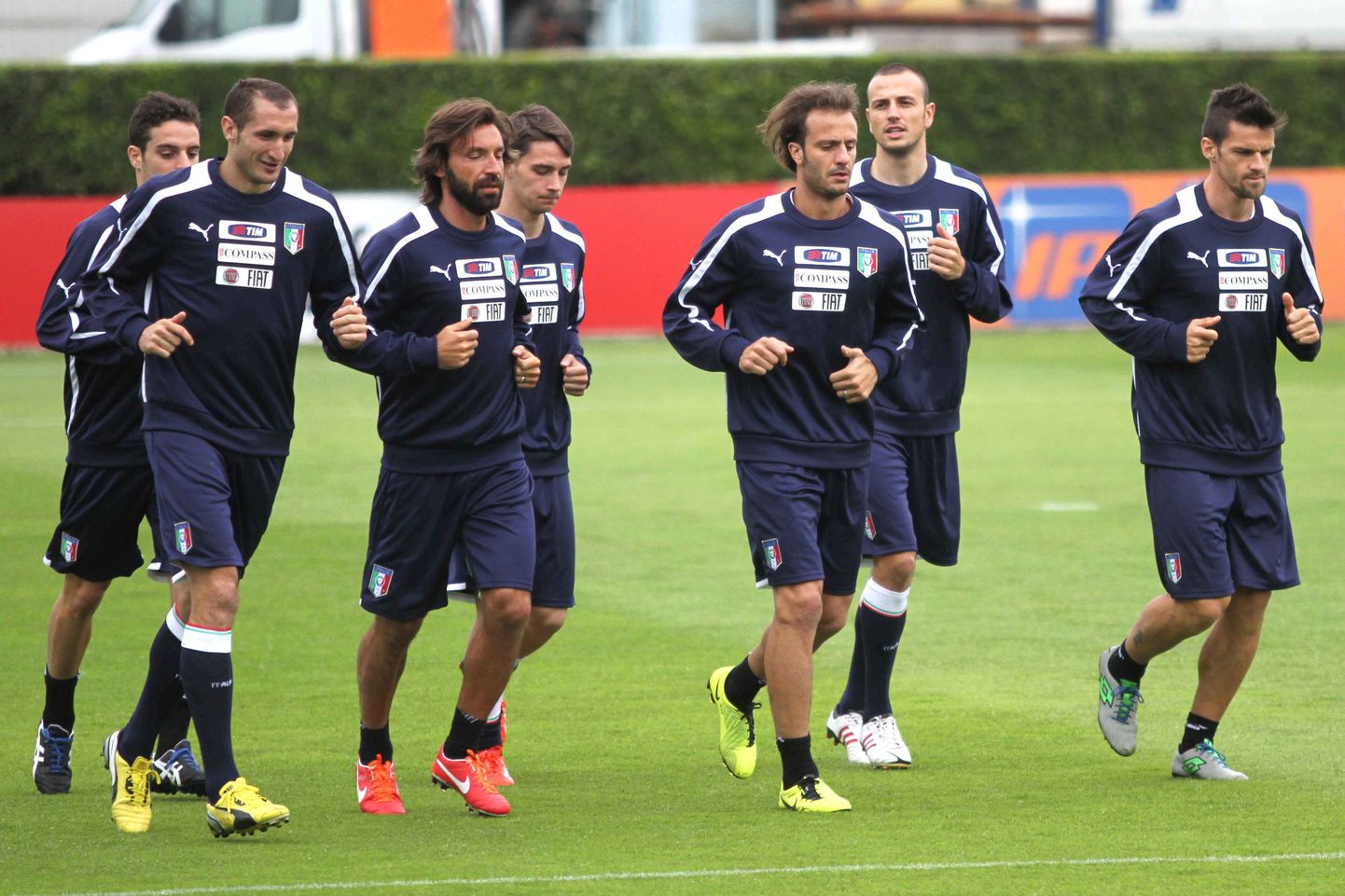 Itaalia meeskond treeningul.