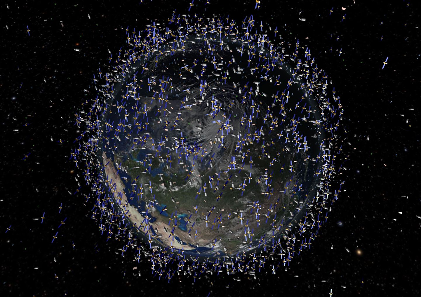 Euroopa kosmoseagentuuri uuring näitas, et Maa lähedasel orbiidil on suur hulk prügi