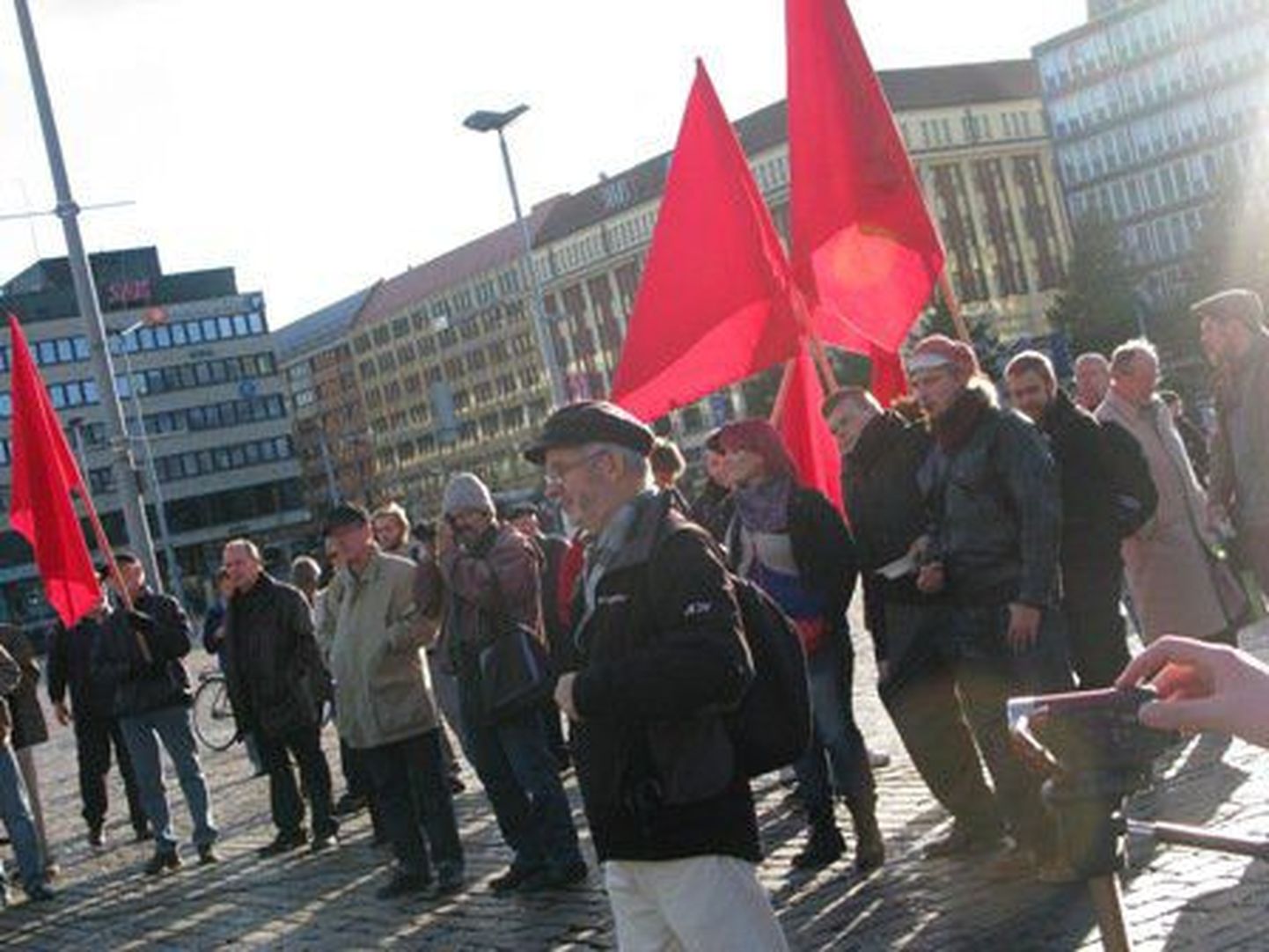 Soome ametiühingute liidu SAK mullune meeleavaldus Helsingis Euroopa kärpepoliitika vastu.