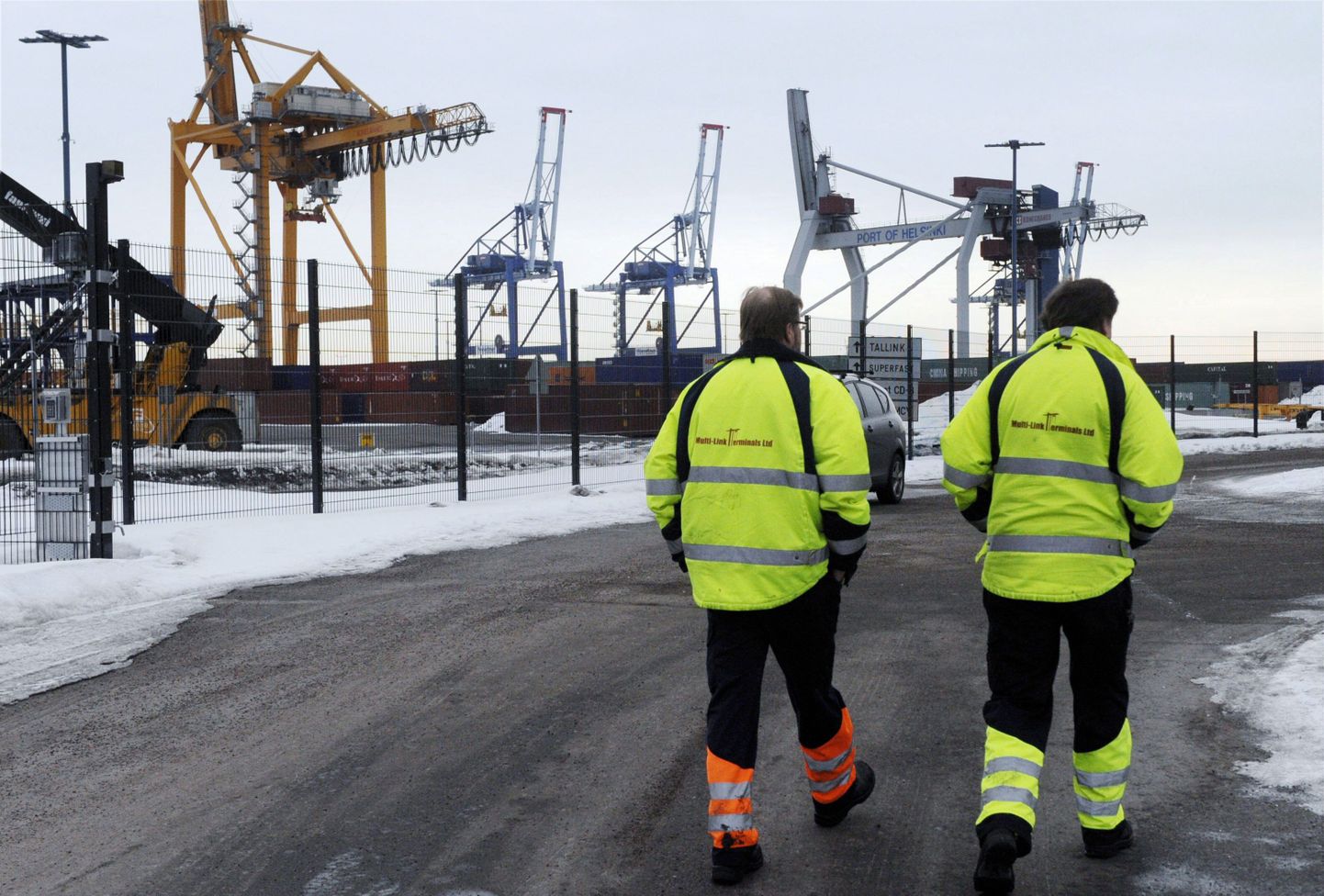Soome majanduskasv oli esimeses kvartalis euroala madalaim. Pildil stividorid Helsingi Vuosaari sadamas.
