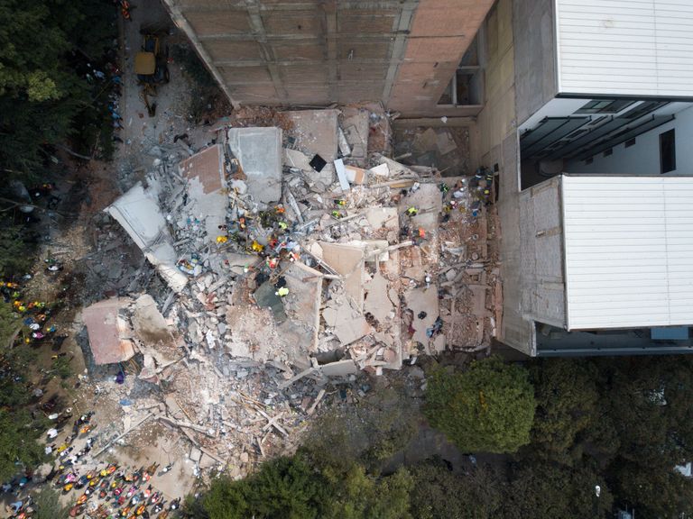 Mehhiko maavärinas varisenud hoone
