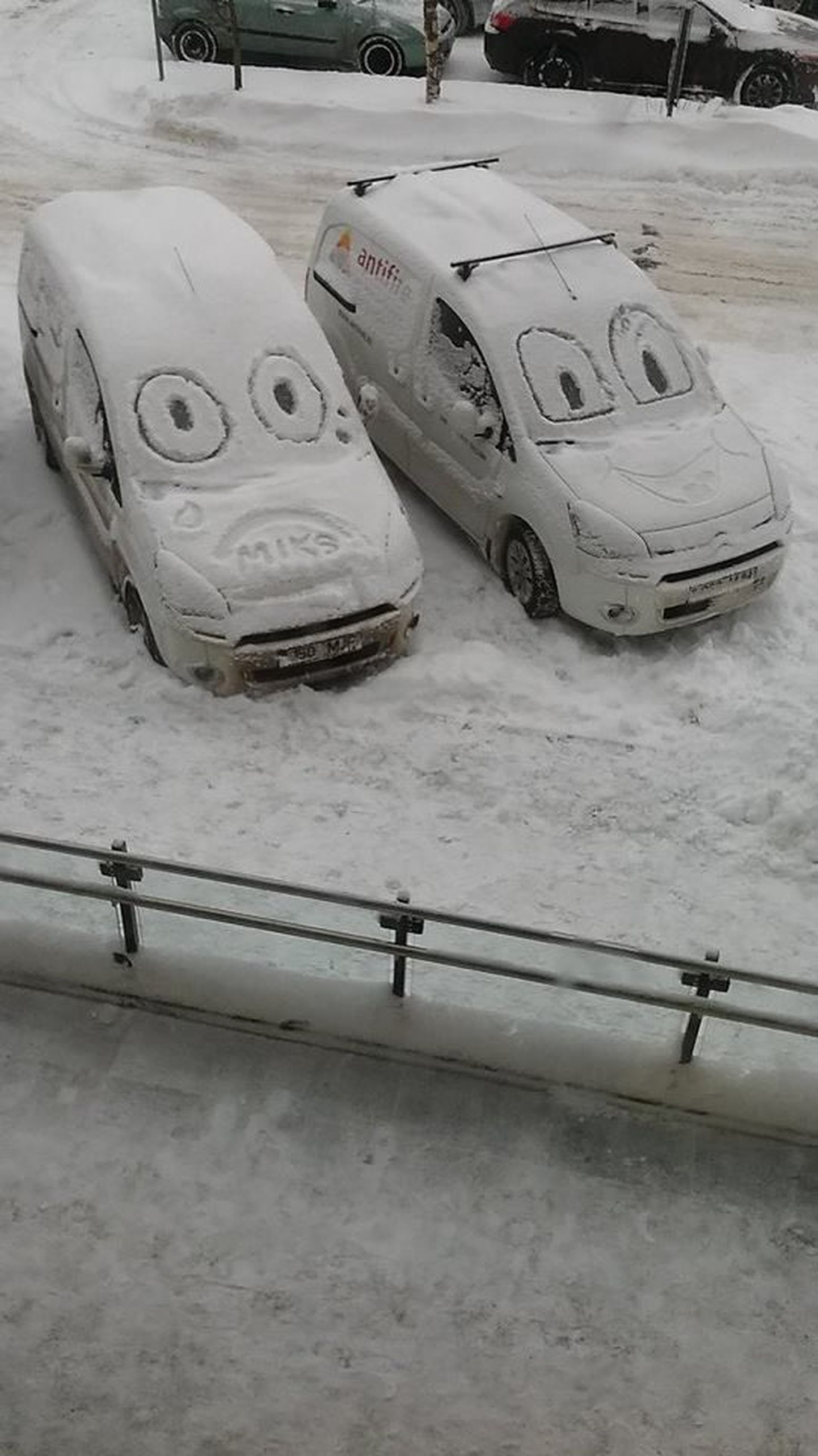 И такими бывают зимой автомобили