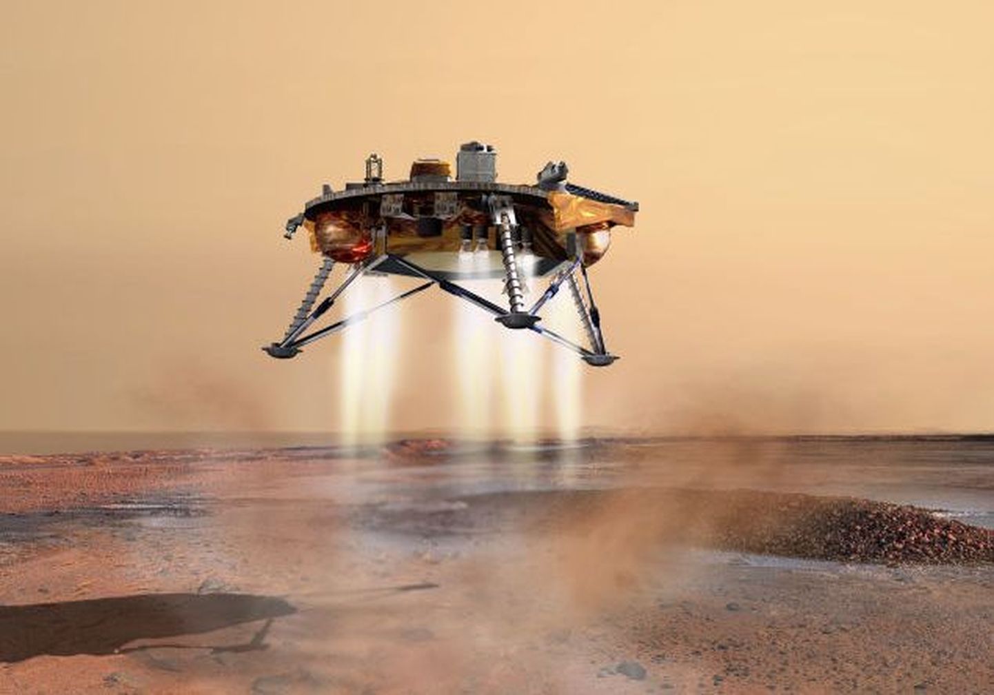Arvutijoonis Phoenixi maandumisest Marsile