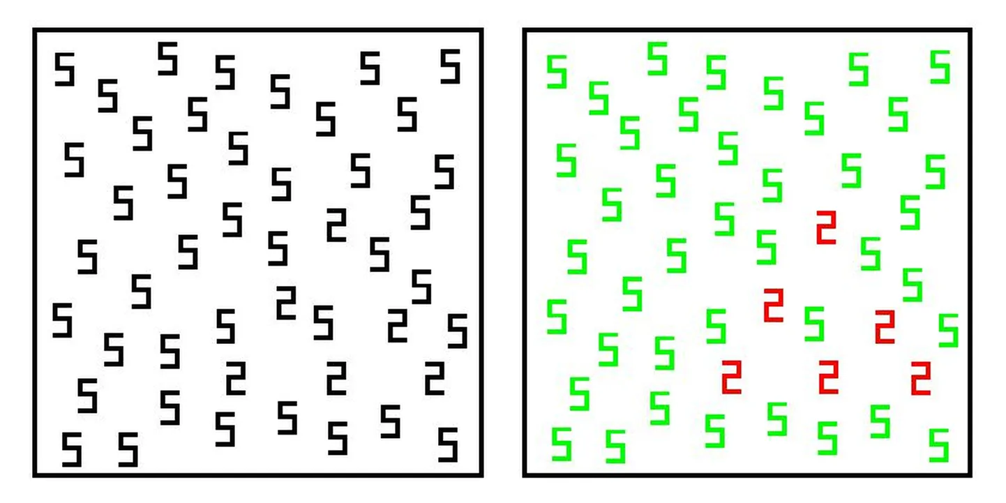 Grafeemvärvi süntesteesija näeb numbreid erinevate värvidena, mistõttu on neid lihtsam eristada.