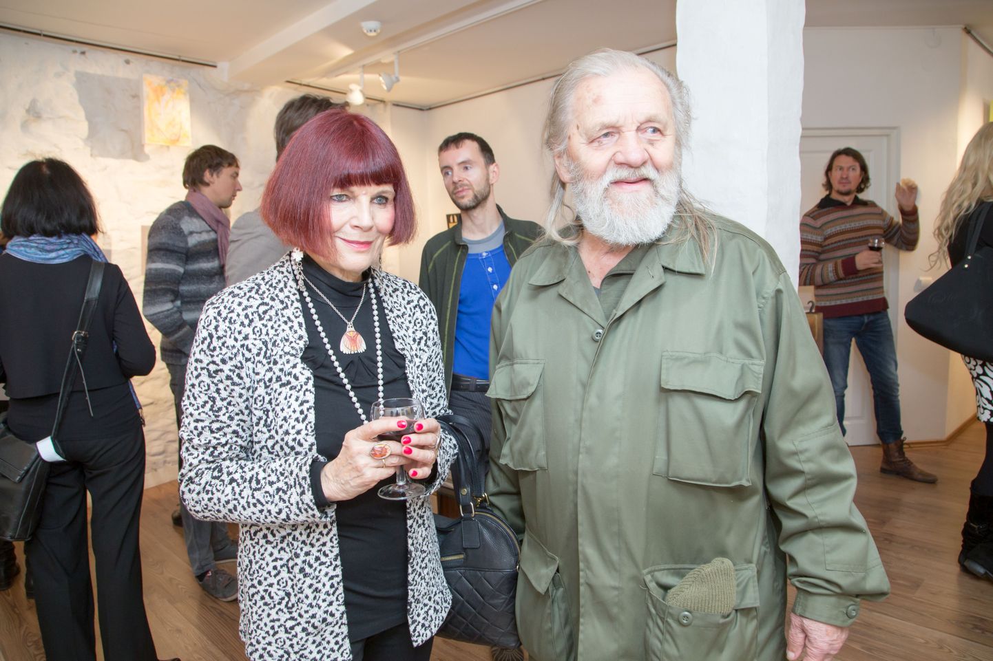 Ivi Arrak ja Lembit Sarapuu näituse avamisel.