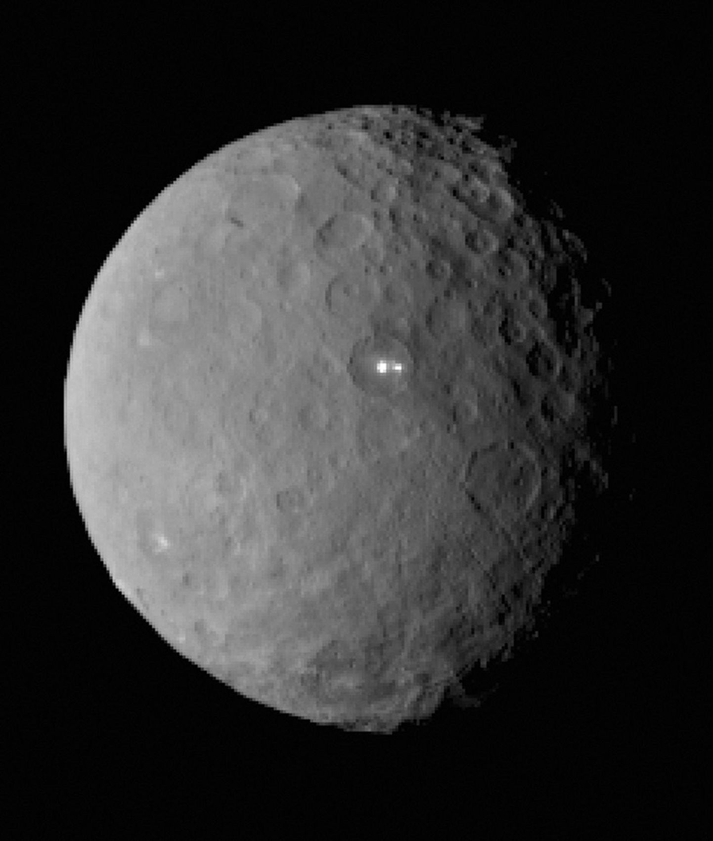 Kääbusplaneet Ceres ja selle kraatrist leitud kaks müstilist säravat punkti