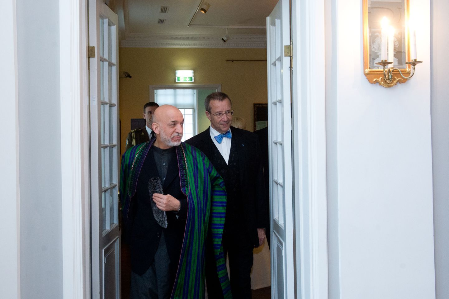 Hamid Karzai ja Toomas Hendrik Ilves eile Kadriorus.