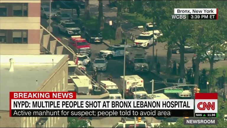 Стрельба в больнице. Скриншот/CNN