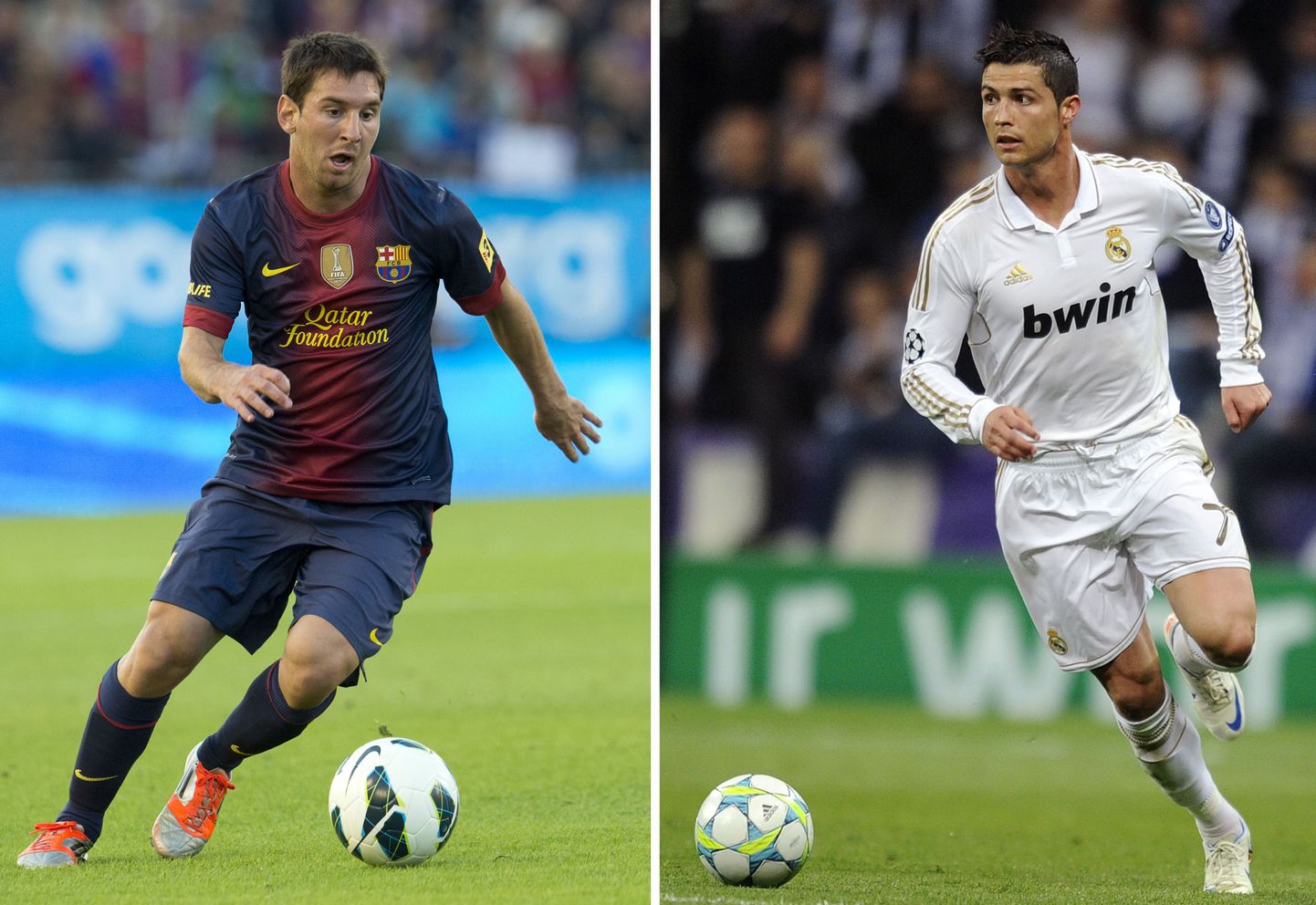 Lionel Messi (vasakul) ja Cristiano Ronaldo.