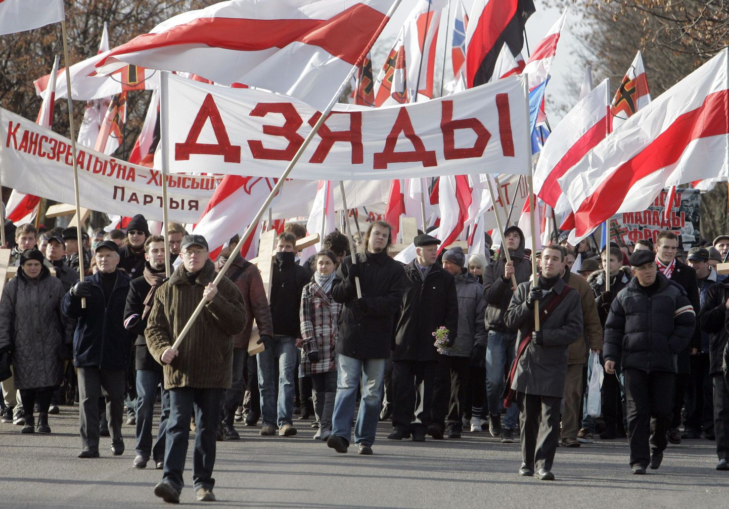 Valgevene opositsiooni meeleavaldus.