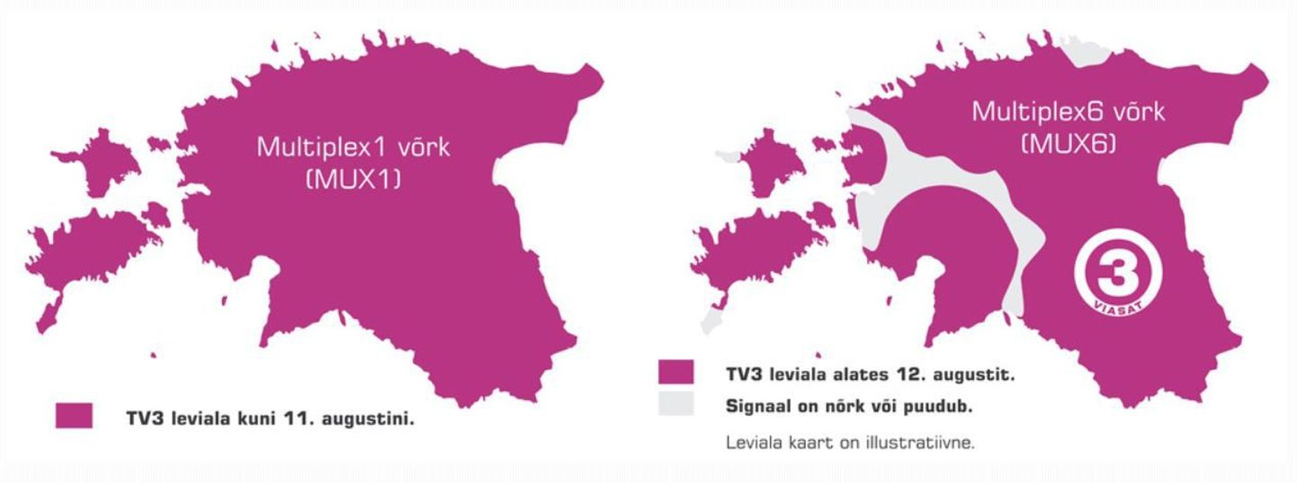 TV3 leviala kaart