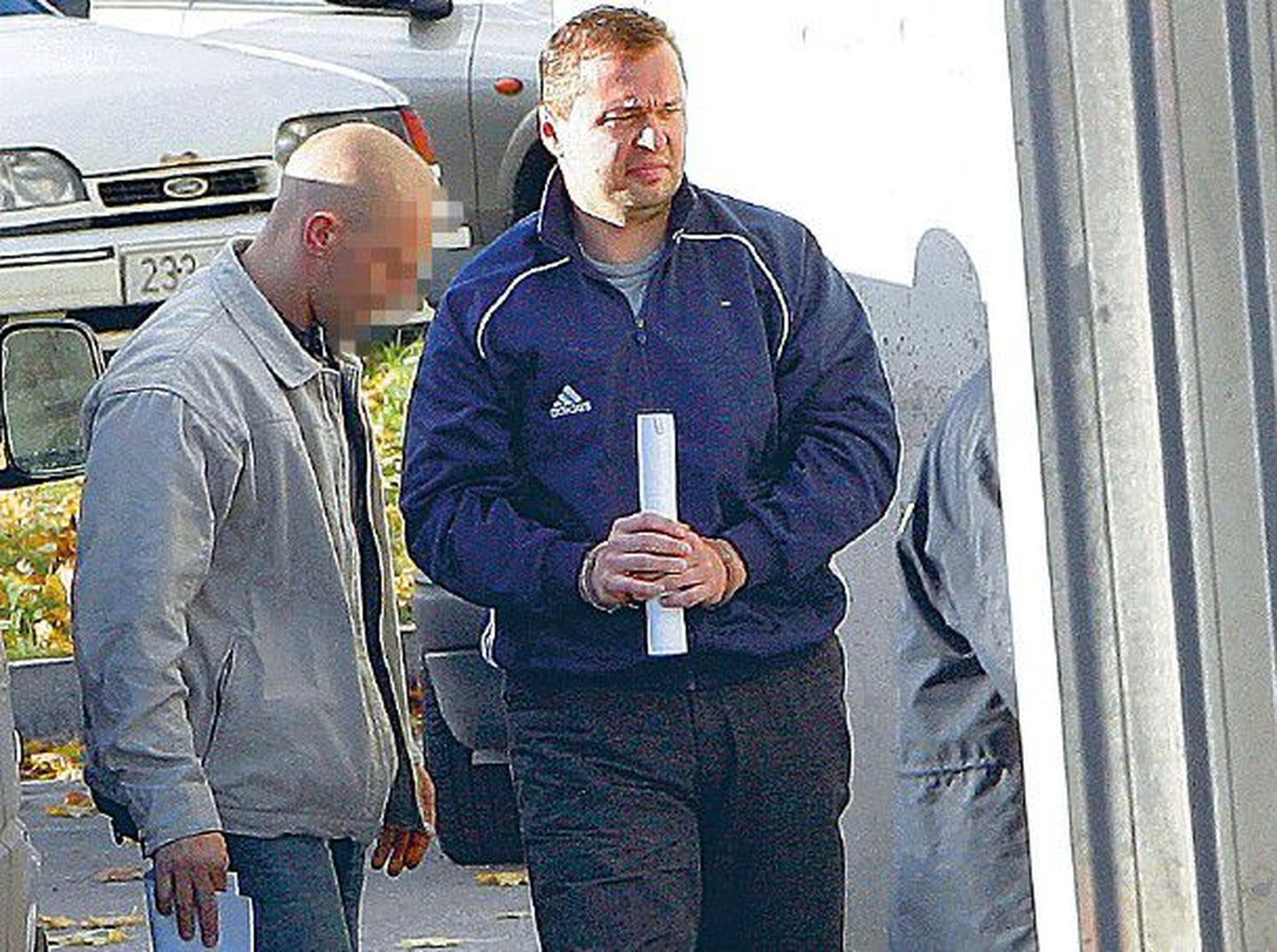 Kaitsepolitsei vahistas maa-ameti endise juhi Kalev Kanguri (paremal) 2006. aasta oktoobris.