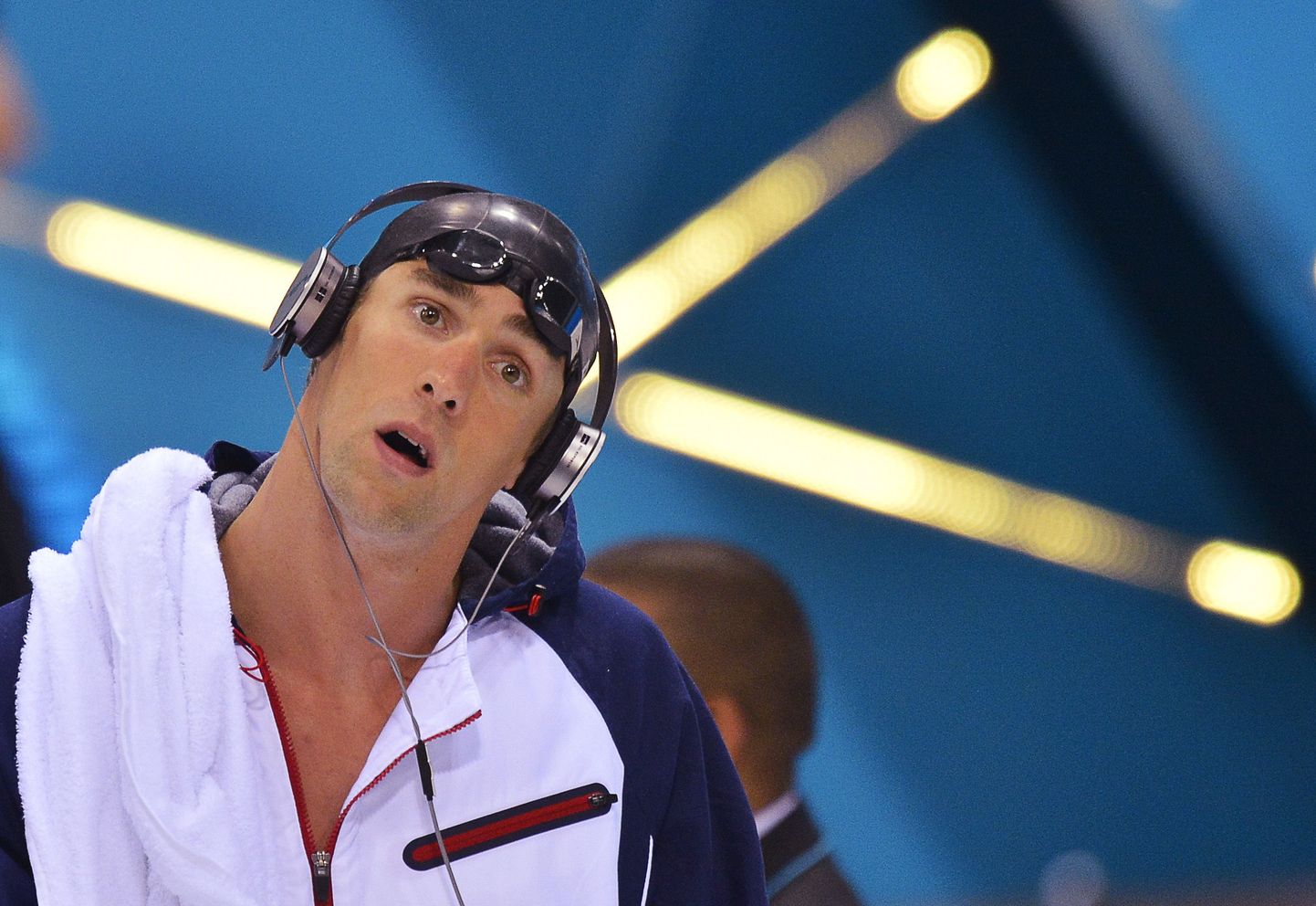 Michael Phelps enne 200 meetri kompleksujumise finaali.