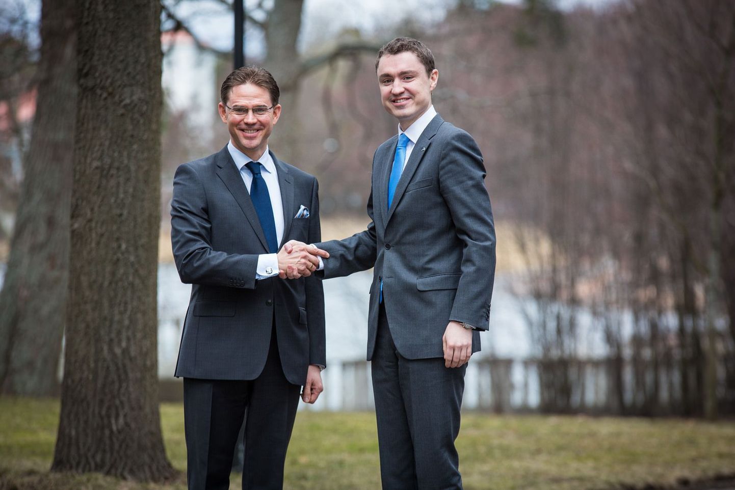 Taavi Rõivas ja Jyrki Katainen täna Soomes toimunud kohtumisel.