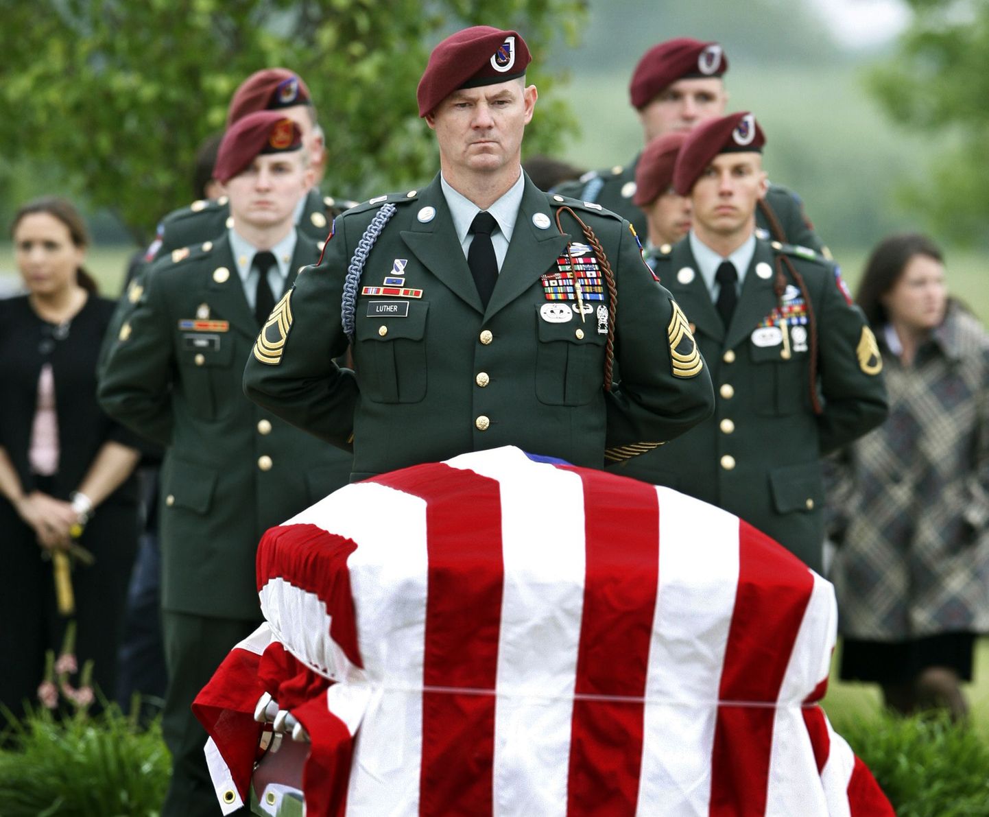 12. mail Afganistanis langenud USA leitnandi Salvatore S. Corma matused.