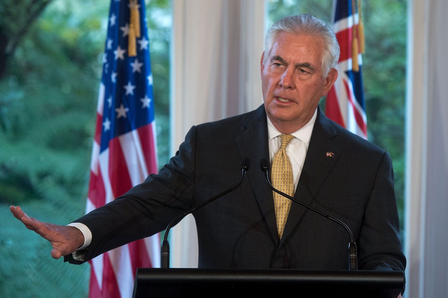USA välisminister Rex Tillerson tegi avalduse Uus-Meremaal, kus kohtus peaminister Bill Englishiga.