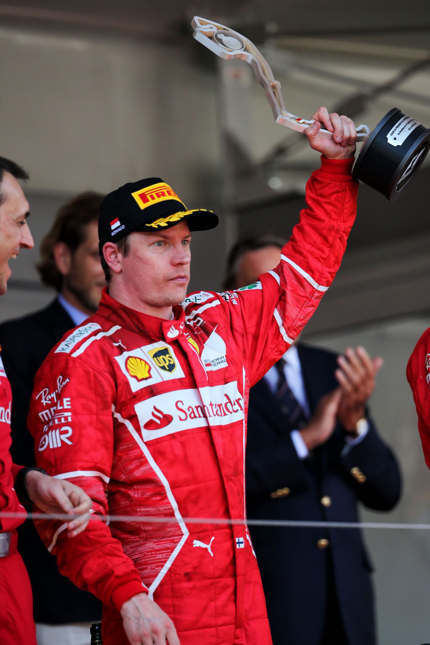 Kimi Räikkönen Monaco GP poodiumil
