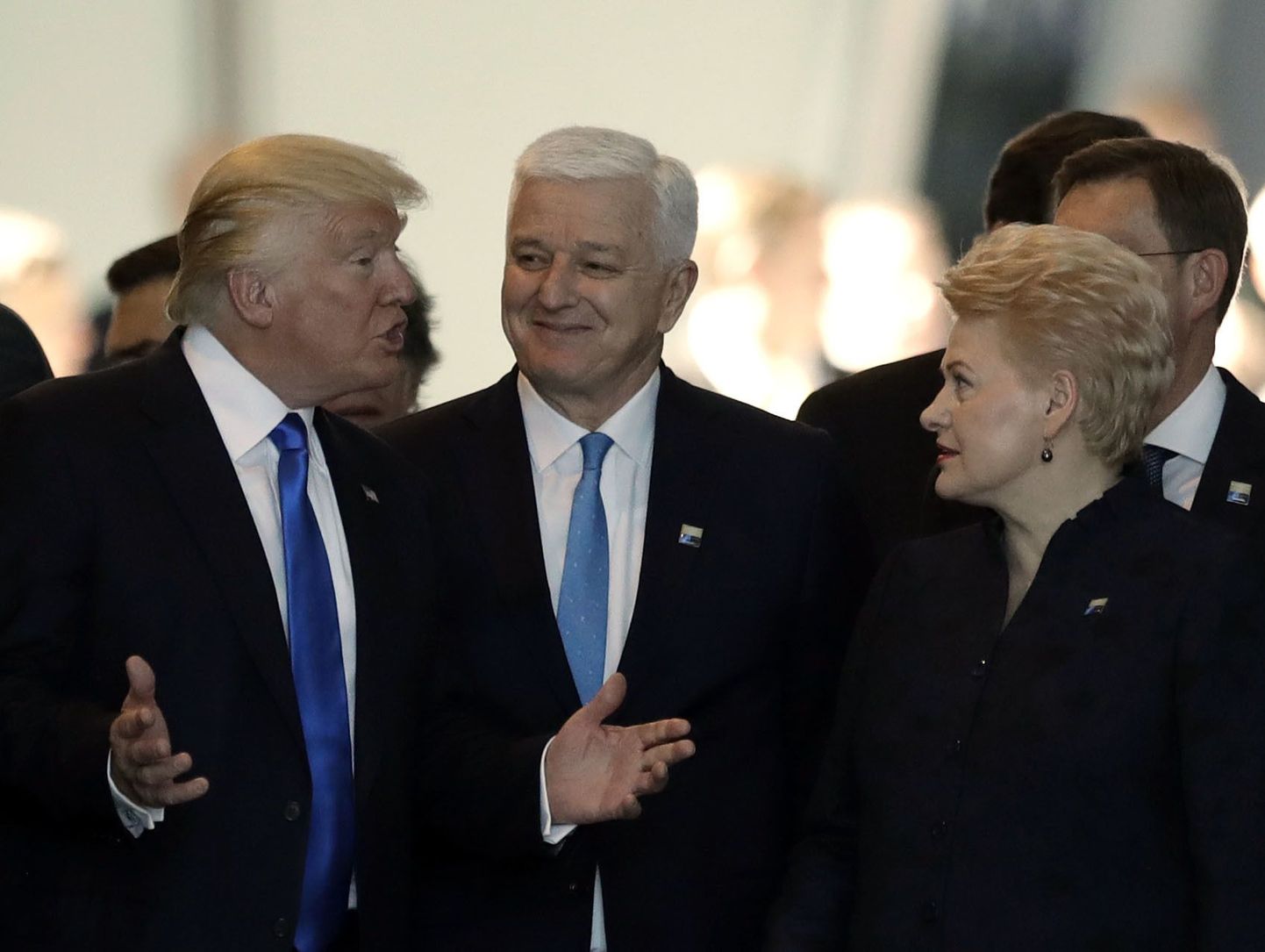 USA riigipea Donald Trump ja Leedu president Dalia Grybauskaitė