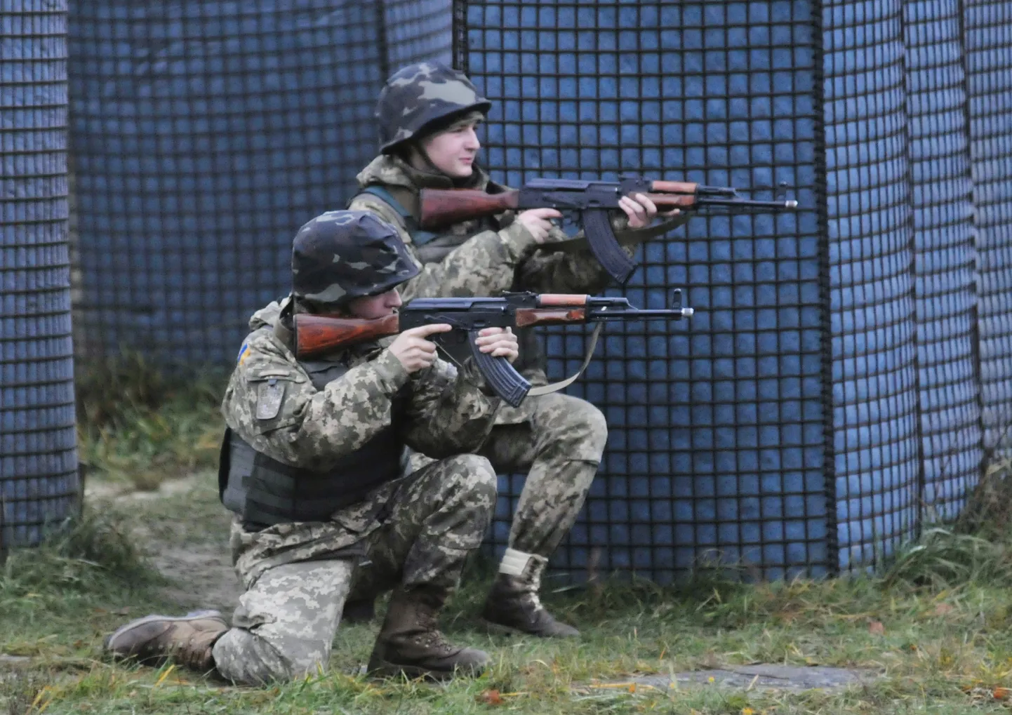 Ukraina sõjaväelased õppustel Lvivi lähedal.