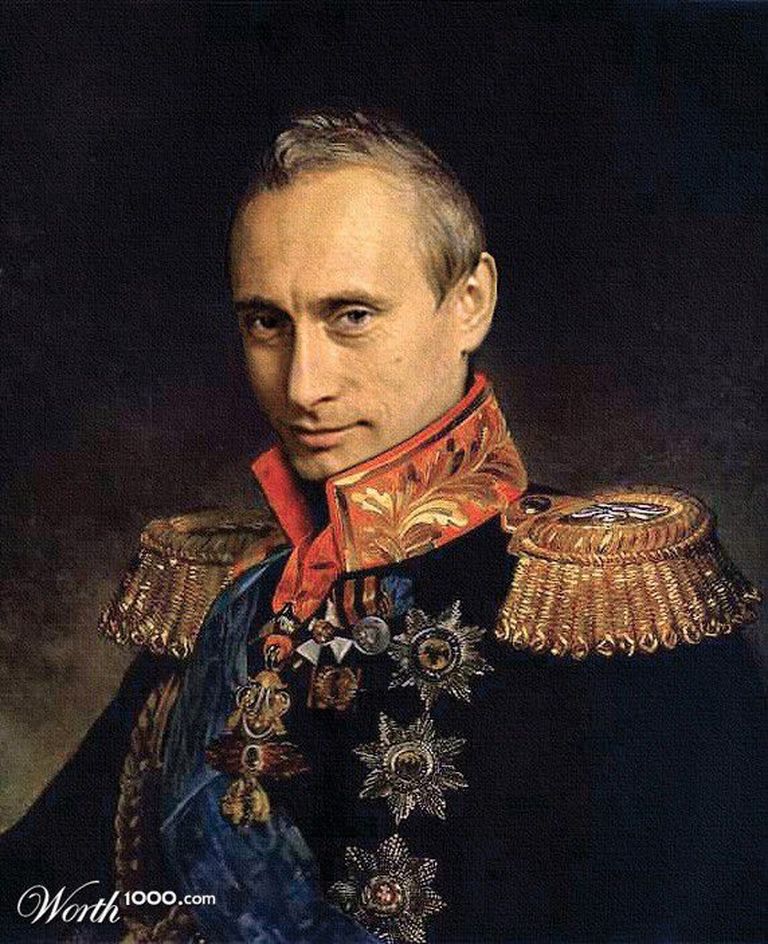 Venemaa president Vladimir Putin kujutatuna keisrina.