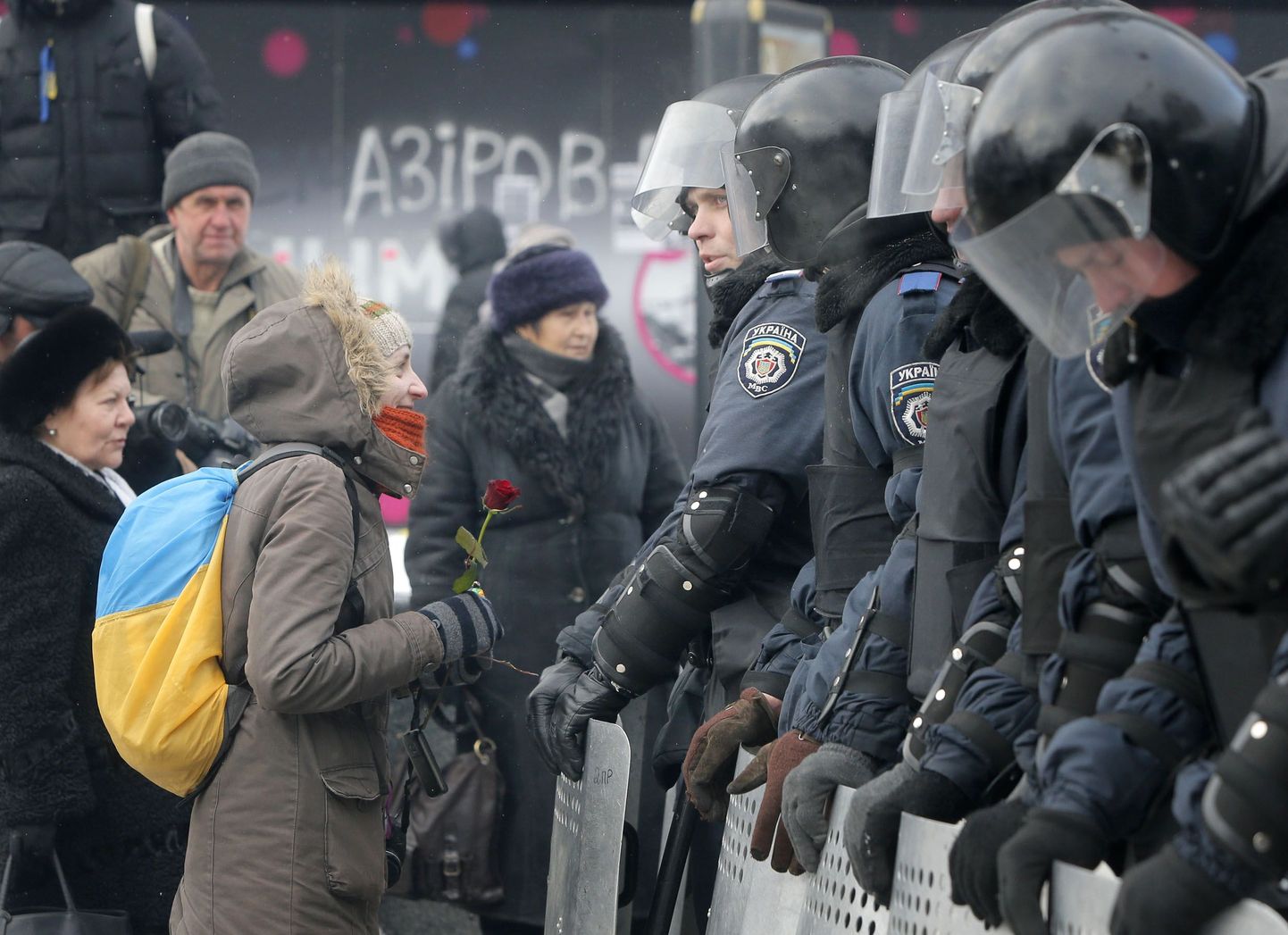 Ukraina eurointegratsiooni pooldajad jätkavad rahumeelseid proteste.