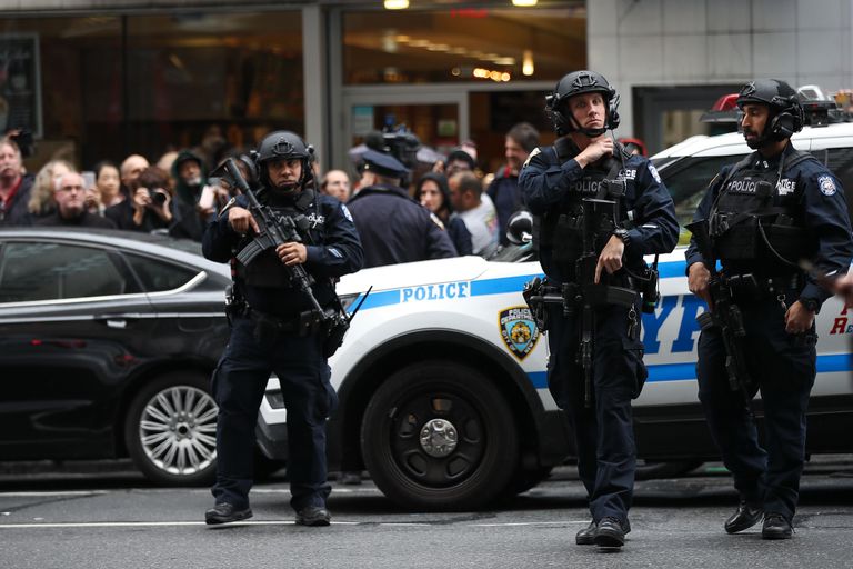 Politseinikud valimispäeval New Yorgis. Foto: Scanpix