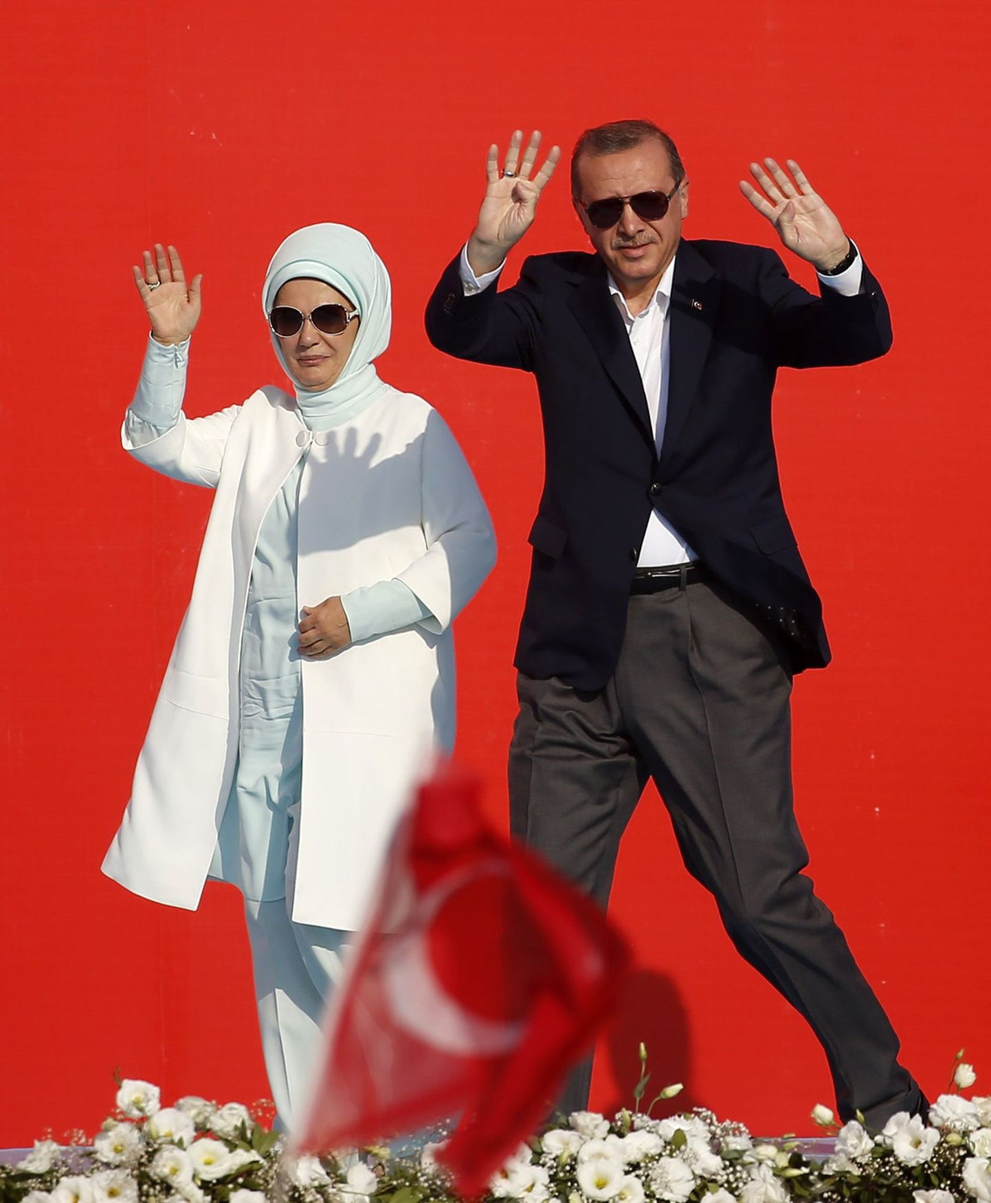 Türgi president Recep Tayyip Erdogan ja tema naine Emine.