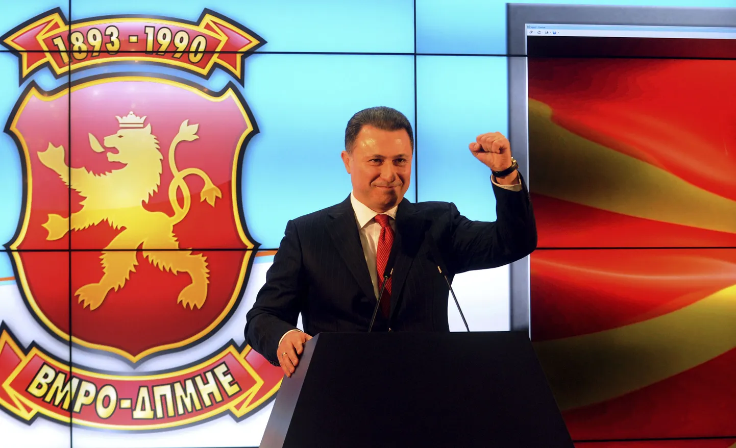 Nikola Gruevski, konservatiivse VMRO-DPMNE partei liider.